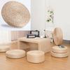 Luxurious 40cm Round Pouf Tatami Seat Cushion Made From Natural Straw Material
