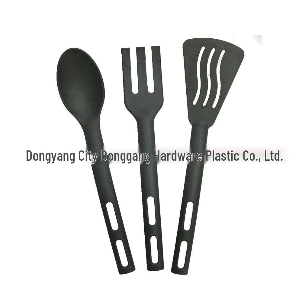 Children's 3-Piece Small Plastic Nylon Kitchenware Set: Slotted Spoon & Fork for Portable Travel & Camping