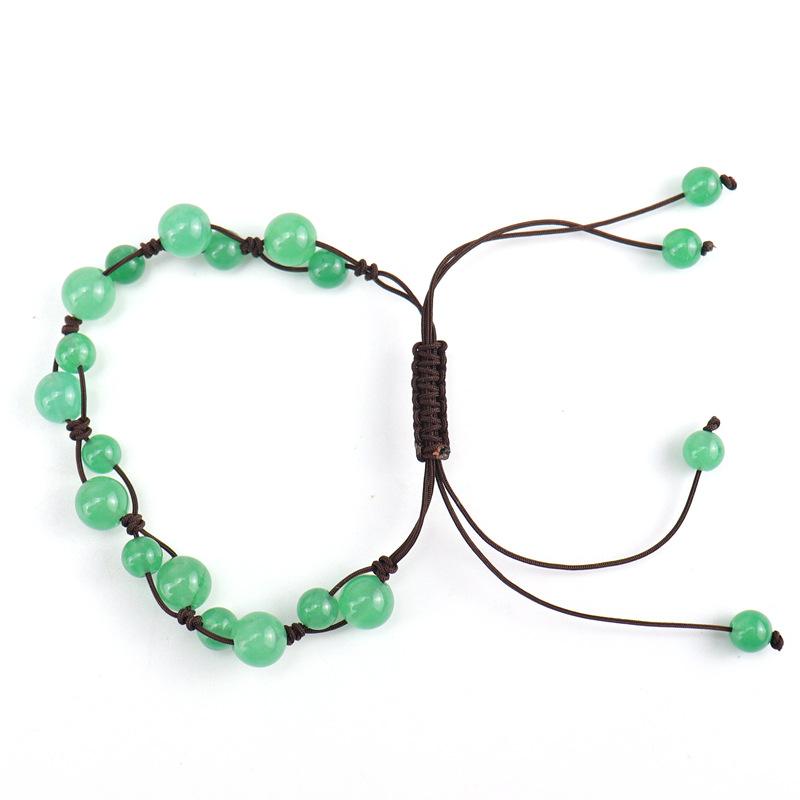 Hand-Woven Natural Crystal Agate Bead Bracelet Bracelet, Adjustable B31