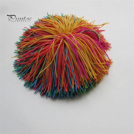 1/2/10/15Pcs Silicone Monkey Stringy Ball Anxiety Relief Colorful Sensory Ball Portable Travel Rainbow Fidget Ball Bouncy Pom Stress Ball Party