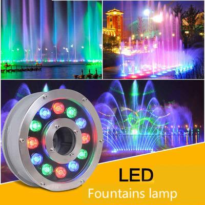 LEDFountain Lambası Sualtı Atış Lambası Paslanmaz Çelik Renkli Harici Kontrol IP68 Sualtı Lambası RGB9W12W18W