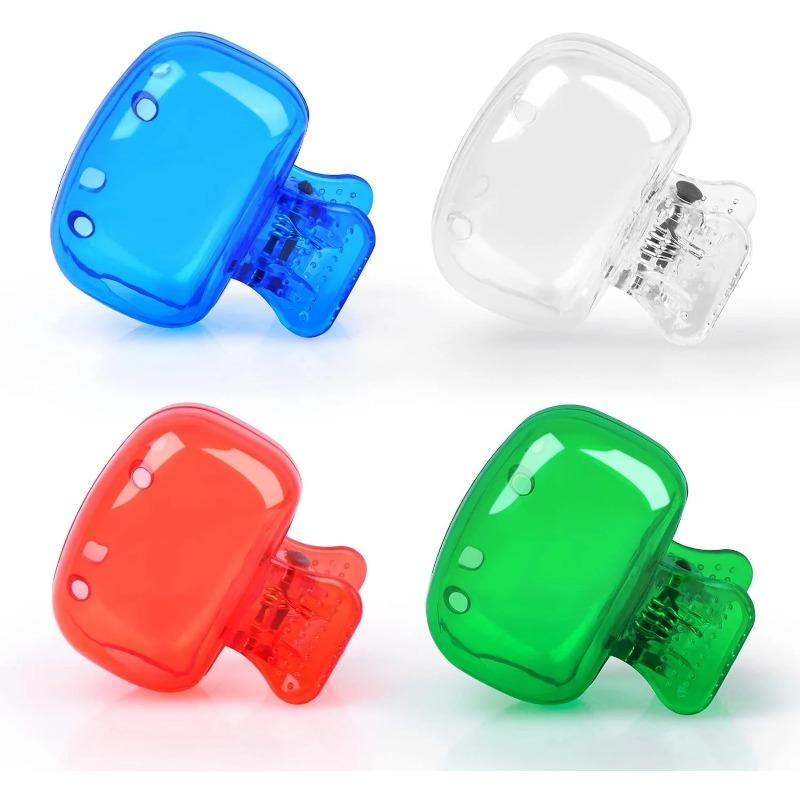 4 Pack Toothbrush Covers Caps Protector Coverings Clips Portable Plastic Toothbrush Head Case for Travel Camping School
