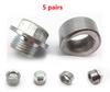 Universal 5 Pairs O2 Oxygen Sensor Pre-Curved Notched Weld Bung Nut M18 X 1.5mm + Zinc Plated Plug