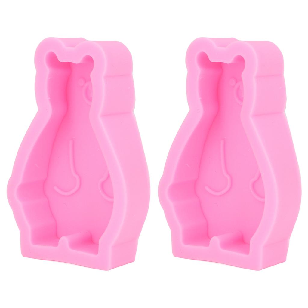 2 Pezzi Stampo in Silicone Forma di Orsetto Carino Facile da Sformare Flessibile Morbido Stampo da Forno per Torta Fondant Cioccolato Fai da Te