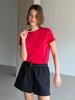 Kelidu Heavy Cotton Short Sleeve T-Shirt_Red