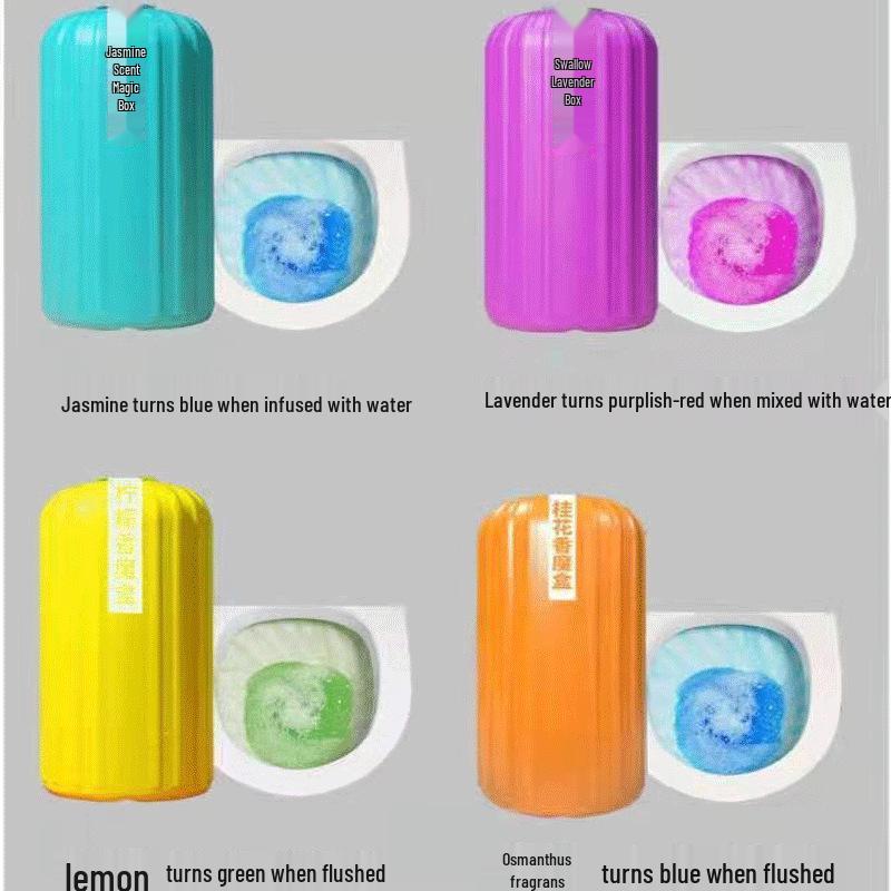 Blue Bubble Aromatic Toilet Cleaner & Deodorizer - Descaling Toilet Magic Box Gadget