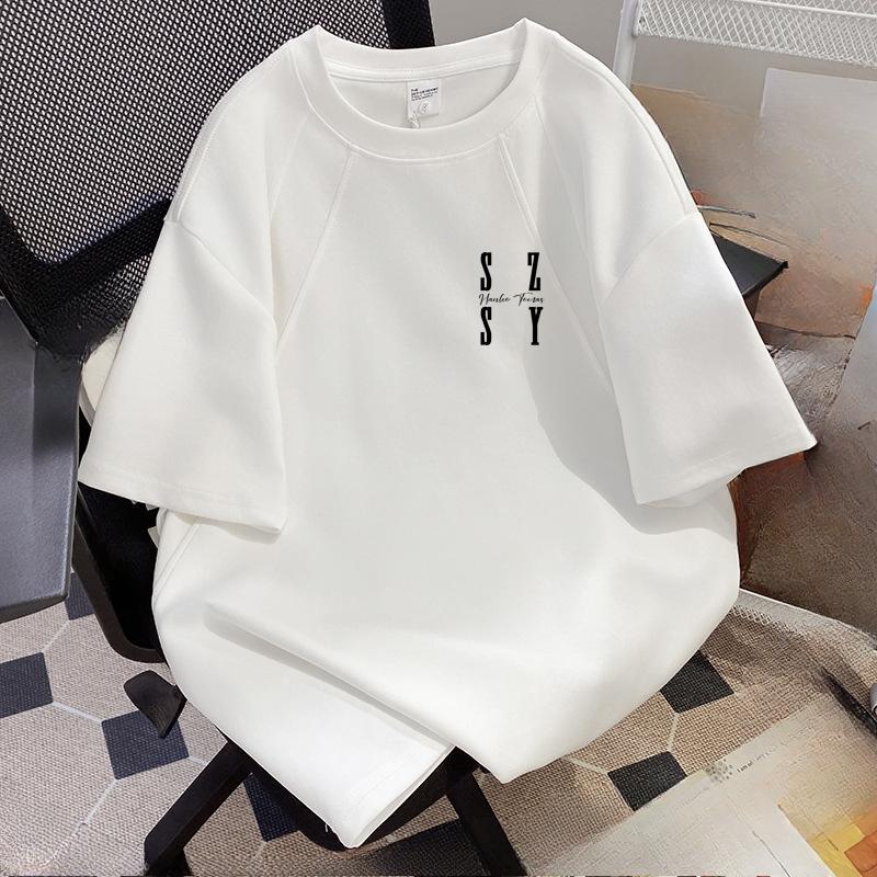 

Новая летняя женская футболка с коротким рукавом свободного кроя и слим-эффектом с уникальным дизайнерским чувством M белый