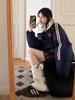 Retro Women's Color Block Stand-up Collar Warm Cotton Jacket - Autumn/Winter Loose Fit Trend