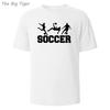 Soccer Printing Relaxed Fit Cotton Tshirt For Men Premium Fabric Round Neck Casual Simple Style Men TShirt