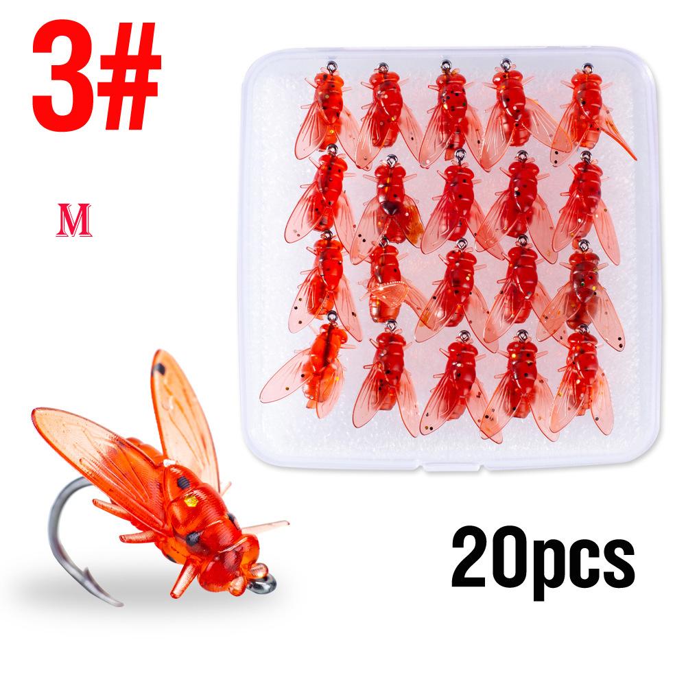 20 pezzi Esca Bionica per Pesca a Mosca Esca da Pesca a Mosca per Trota Esca Swim Baits Attrezzatura da Pesca Pesca in Torrente Pesca alla Trota