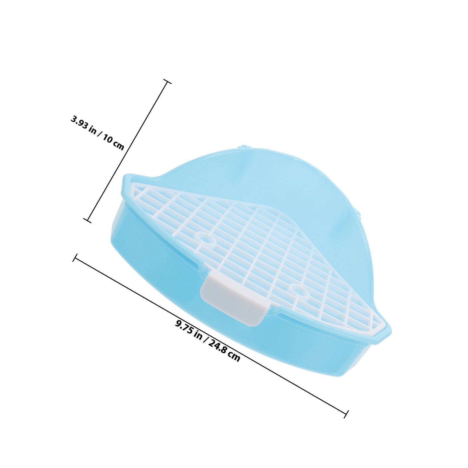 

Triangular Corner Rabbit Litter Box for Small Animals Plastic Pet Toilet Potty Trainer Guinea Pig Chinchilla Ferret Rat Hamster
