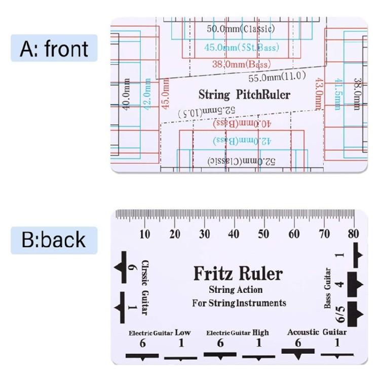 Guitar String Height Ruler & Radius Gauge Guitar Measuring Tool Guitar Gauge Tool Ruler Musical instrument accessories