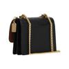 Coach Klare 18 Effen Kleur Flap Ketting Schouderband Accordion Tas Mini Dames schoudertas Zwart C9949-IMBLK