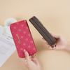 Fashion Women Wallet Faux Leather Double Zipper Large Capacity Clutch Pure Card Holder Wallet