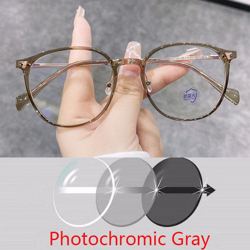 Round Myopia Glasses Metal Frame Prescription Spectacles Myopia -0.5 To -6.0 , Hyperopia +0.5 to +6.0