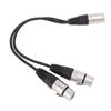 XLR Splitter Cable 3 Pin XLR Male To Dual XLR Female Patch Balanced Microphone Cord Adapter 0.3m / 1