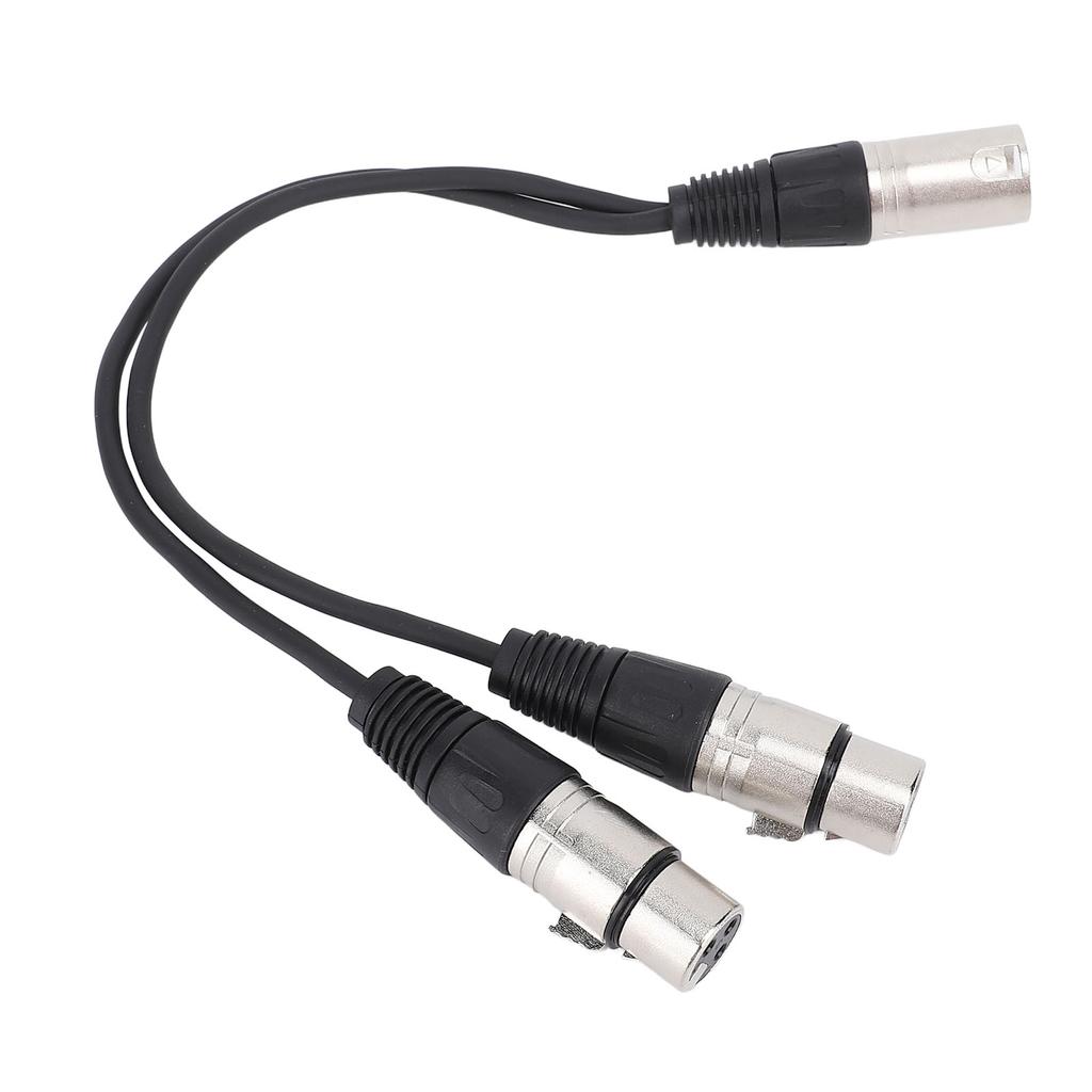 XLR Splitter Cable 3 Pin XLR Male To Dual XLR Female Patch Balanced Microphone Cord Adapter 0.3m / 1