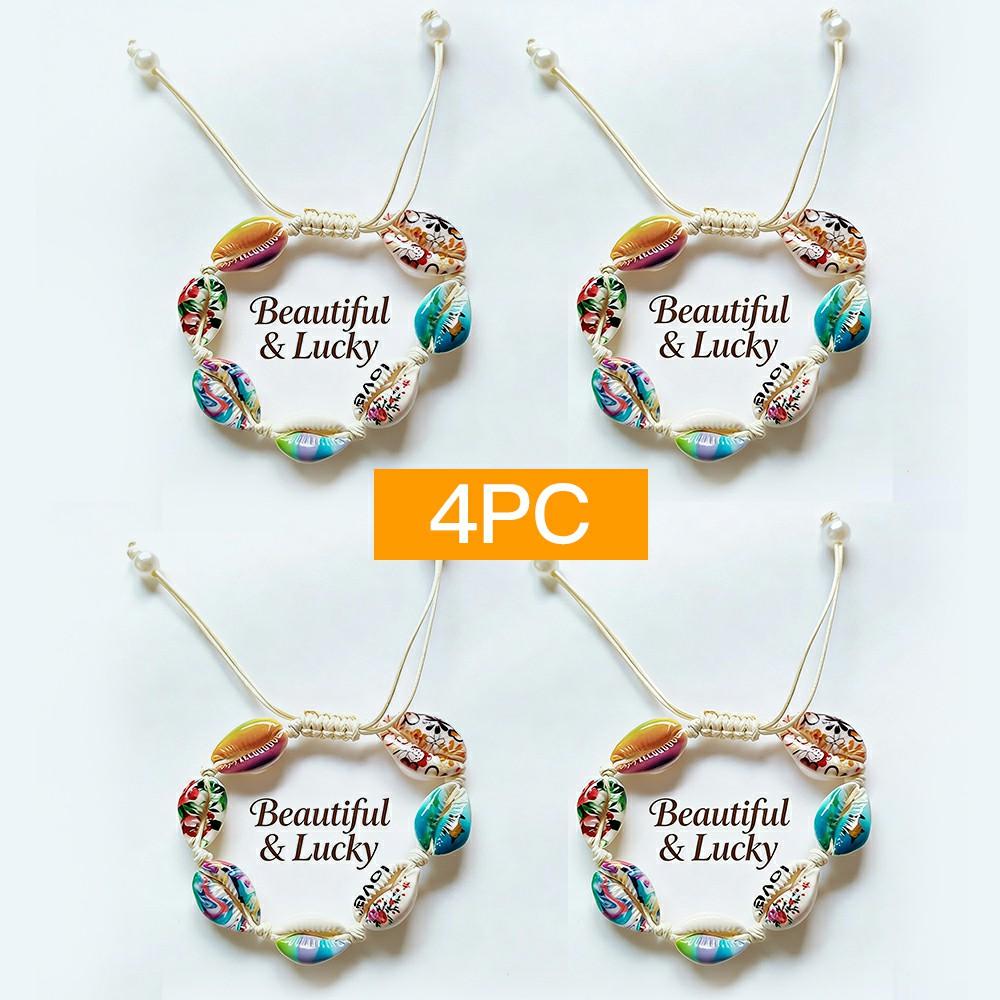 DIY Natural Bracelet Accessories Colorful Rope Colorful Shell Bracelet Adjustable Length Women's Summer Fashion Beach