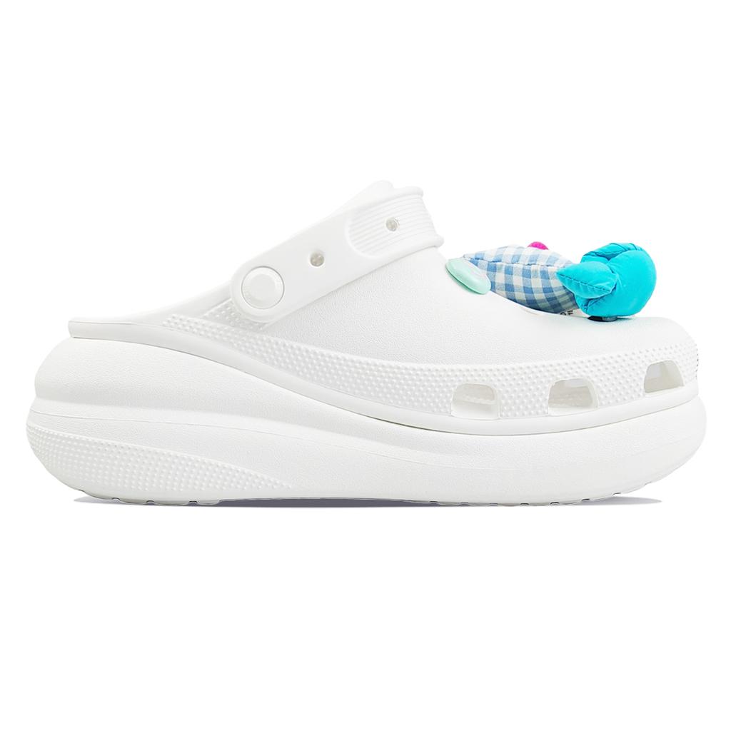 Crocs Crush Clog BNK Pillow Party EVA Cute, Comfortable, Simple, Lightweight and Versatile Hole Shoes for Men and Women White
