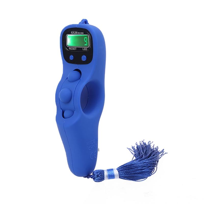 

Портативний ручний цифровий лічильник намистин з підсвічуванням, ручним скиданням, пальцева іграшка, дропшипінг синій