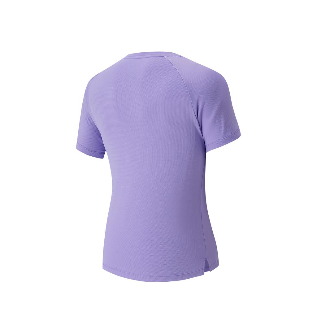 Anta Training Short Sleeve Knitted Top Summer T-Shirt Women tops Phoenix-Dance-Purple 962627116-3