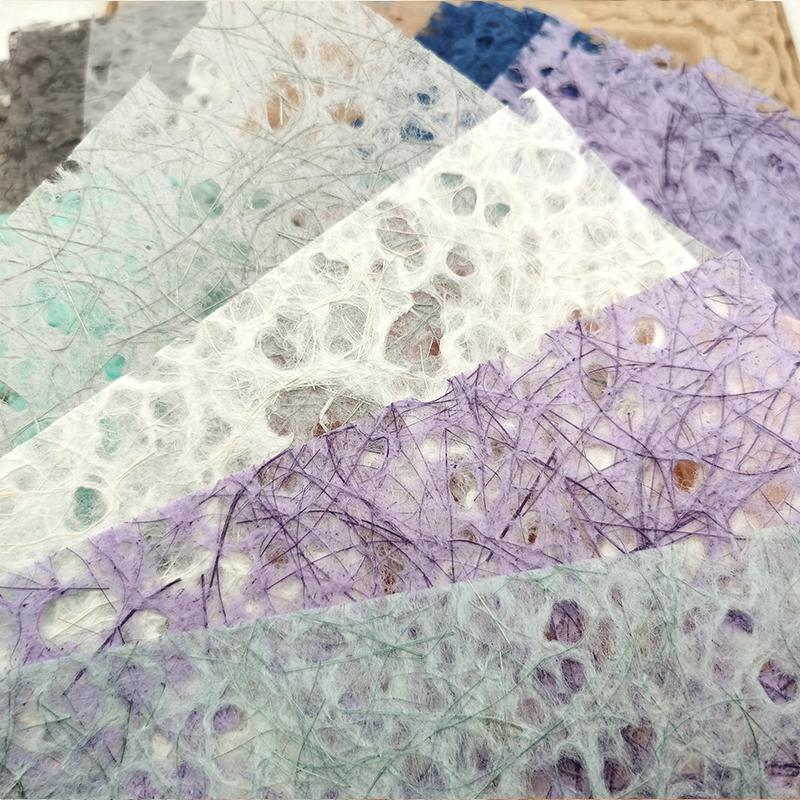 10sheets A5 Waterfall Paper Multi Color Hollow Art  Creation Hand Ledger Collage Packaging Collection Combination Material