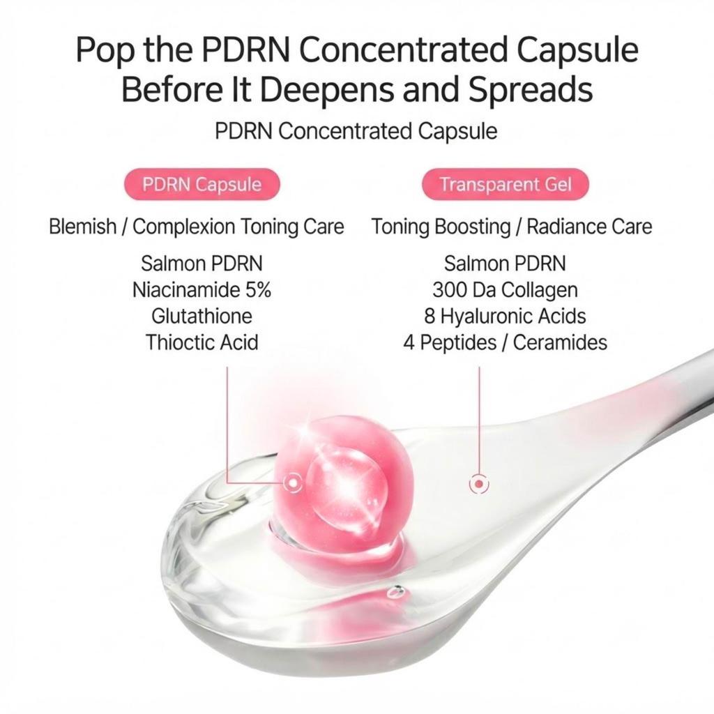 medicube PDRN Pink Collagen Capsule Cream 55g + Pink Peptide Ampoule 30ml Set + Free Mask Sheet