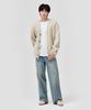AGOD Hairy Ribbed Knit Cardigan [Oatmeal]