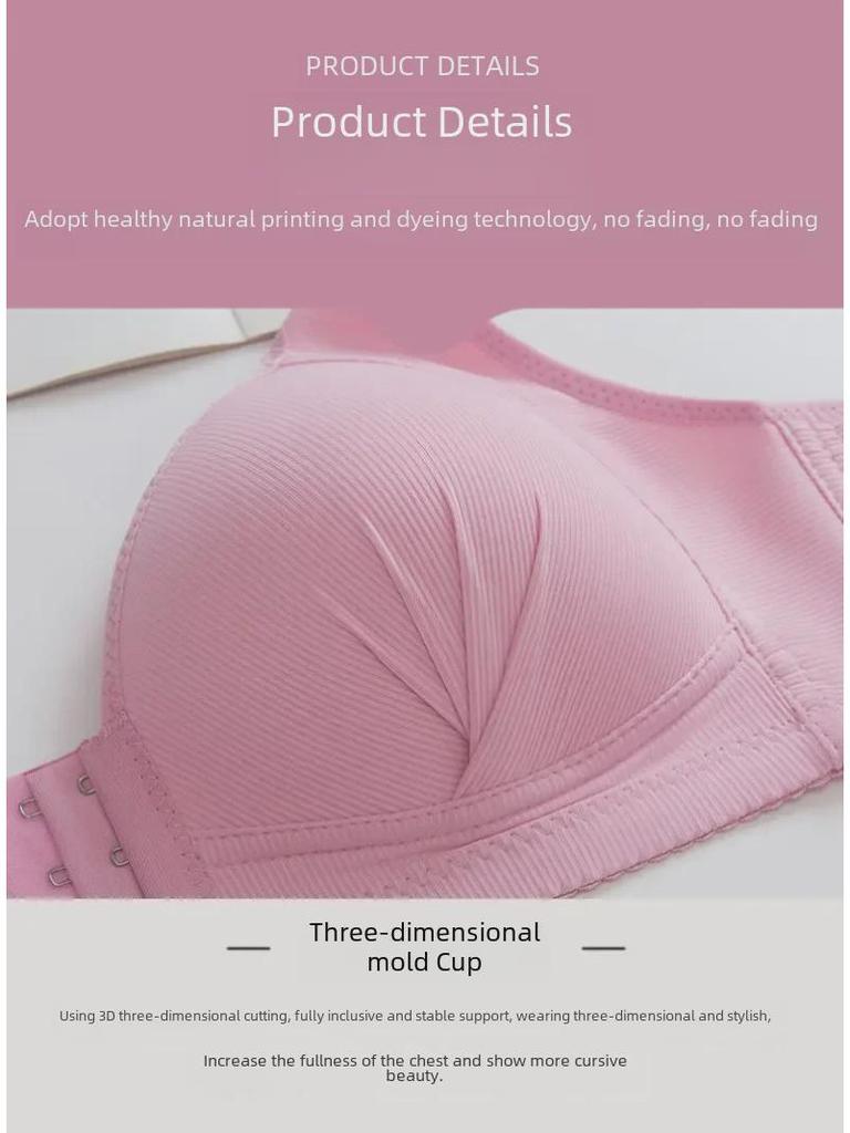 Comfort Bra: No Steel Ring, Thin Support, Full Coverage for Middle-Aged Women