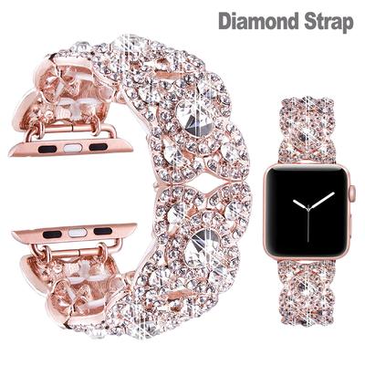 Diamantový řemínek pro Apple Watch Ultra 49mm Třpytivý kovový náramek iWatch Series 8 7 6 SE 5 4 3 38mm 40mm 42mm 44mm 41mm 45mm