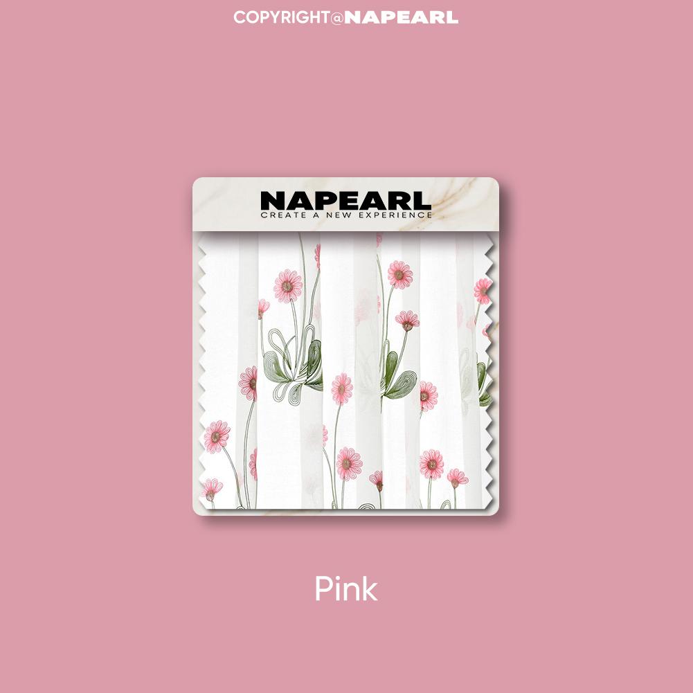 

1 шт. NAPEARL 10-20% затемнение сельский стиль мультфильм розовая маргаритка вышитая белая прозрачная занавеска для гостиной спальни украшение окна домашний декор W150cm x L260cm розовый