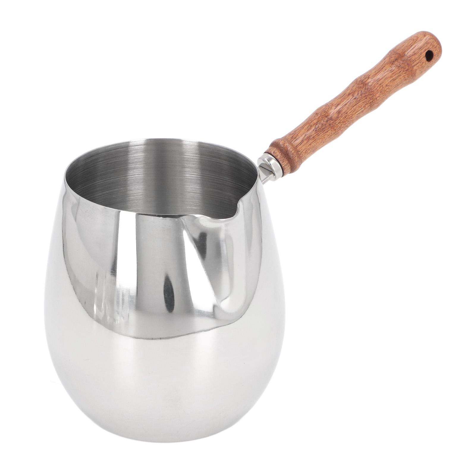 

Мини-молоковарка из нержавеющей стали 304, кастрюля для подогрева масла с деревянной ручкой для дома, улицы