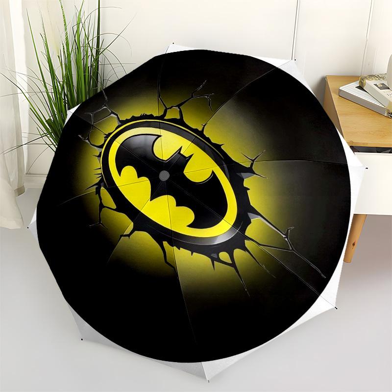 1pc Batman Symbol Wall Light Umbrella with Plastic Handle,Suitable for All Seasons Travel Outdoor Multi-functional UmbrellaDCS250