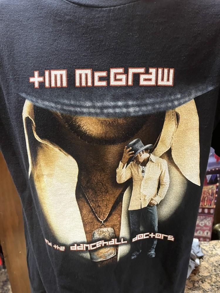 Vintage Tim McGraw & The Dancehall Doctors 2003 Tour T-Shirt  Medium Black Unisex T-Shirt L