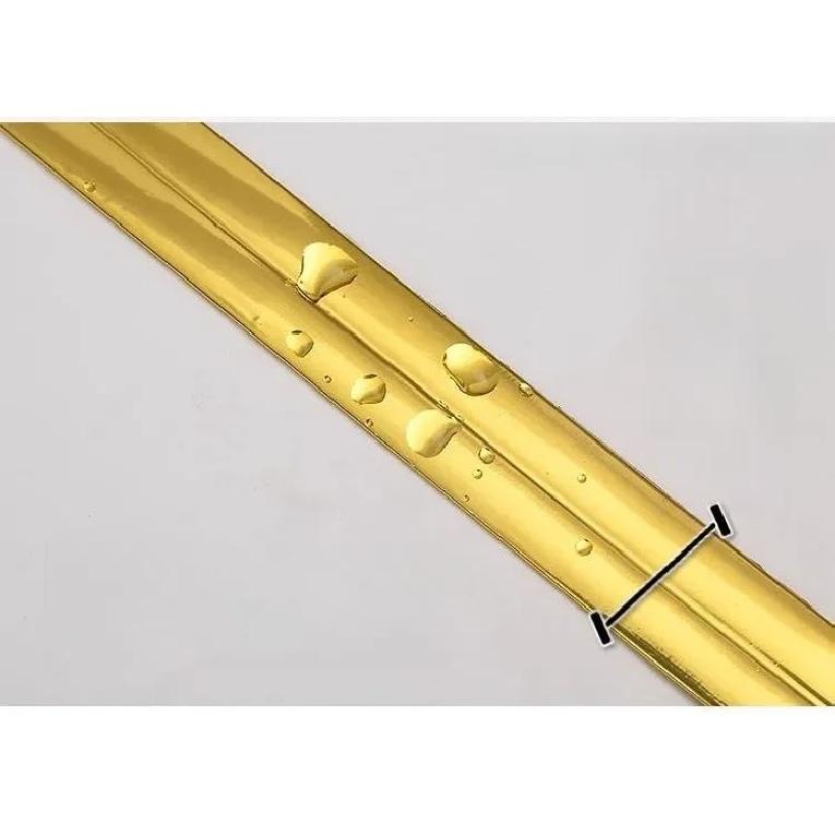 Gold Wall Furniture Corner Molding Trim Sticker Self Adhesive Decor Tape Anti-Bumb Kid Safety Table Edge Guard Protection Strip