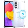 Case for Samsung Galaxy M13 - BooLing - Shockproof Metal Circle - Transparent - Soft - Silicone