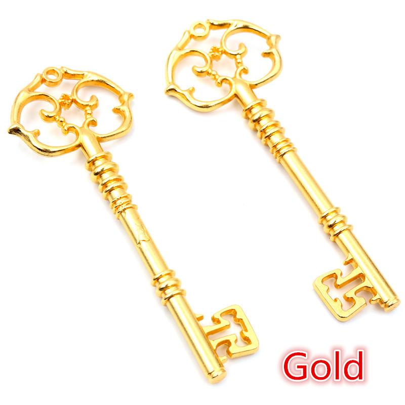 2pcs 83x31mm Metal Key Charms Pendant DIY Jewelry Making Accessories for Keychain Necklace Findings Decoration Supplies