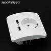 Dual  2 USB AC Power Port Plug Socket EU Wall Sockets Security Home Station Charger Socket Adapter
