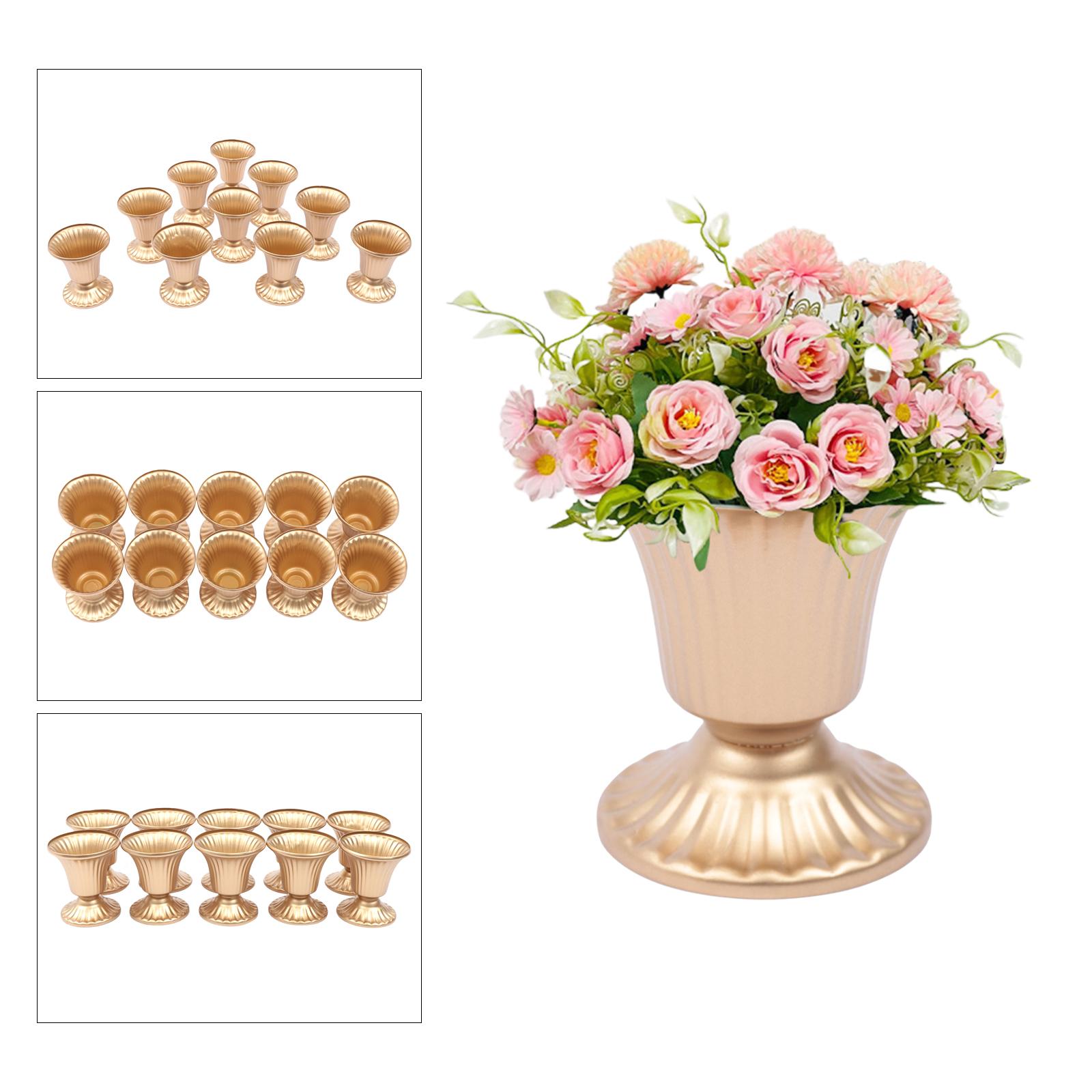 

Pcs of 10 Mini Sized Metal Wedding Centerpieces Vase for Wedding Party Decoration, 10cm/3.94 Tall Trumpet Vase Flower Holder United States