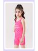 2025 Girls' Quick-Dry One-Piece Swimsuit for Middle & Big Kids - Professional Training & Hot Spring Design