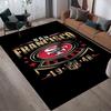 Kristallvelours-Teppich im Stil der San Francisco 49ers, Weicher Anti-Rutsch-Kristallvelours-Teppich für Wohnzimmer, Schlafzimmer, Heimdekoration
