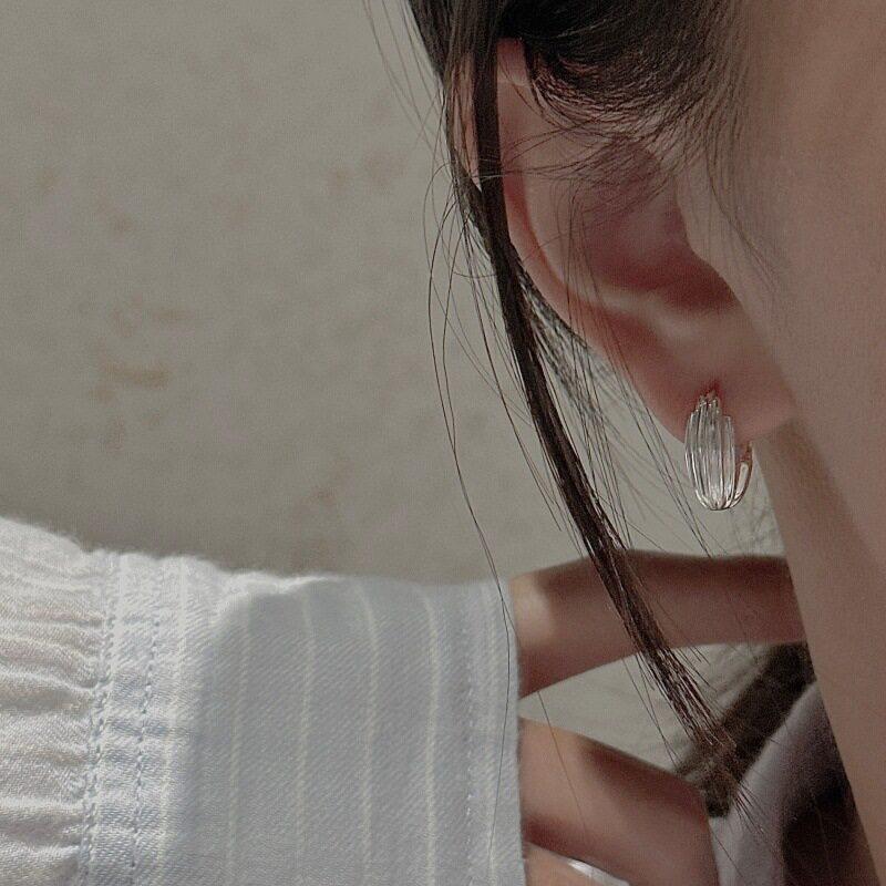 Xiaomi BF CLUB 925 Sterling Silver Earrings For Women Round Strip Earring Jewelry Prevent Allergy Party Accessories Gift