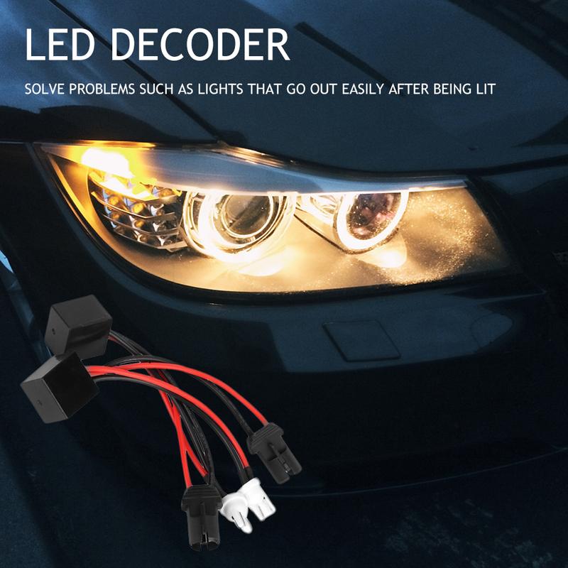 2Pcs T10 LED Canbus Headlight Decoder Device Anti-Flicker Resistors Error Canceller Headlight LED Canbus Decoder Canceller