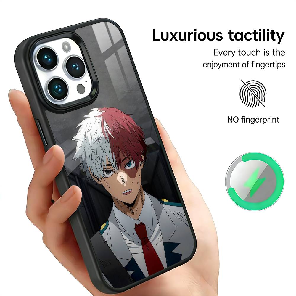 

S-Shoto T-Todoroki M-MHA Phone Case For IPhone17 16 15 14 13 12 11 Plus Pro Max Plus Wireless Charger Cover Funda iPhone17Pro