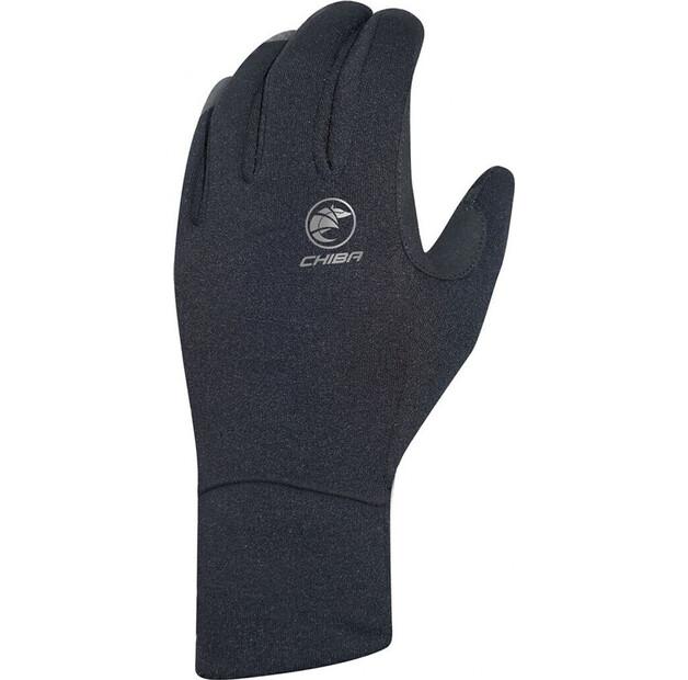 Велосипедные перчатки Chiba Polarfleece (черные) XS
