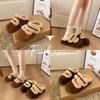 Winter Warm Women Casual Slippers 2026 New Fashion Soft Sole Anti-slippery Versatile Princess Keep Warm Home Shoes Slippers