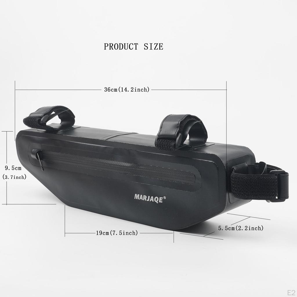 1.5L Bike Frame Pouch for under Top Tube, Waterproof Design