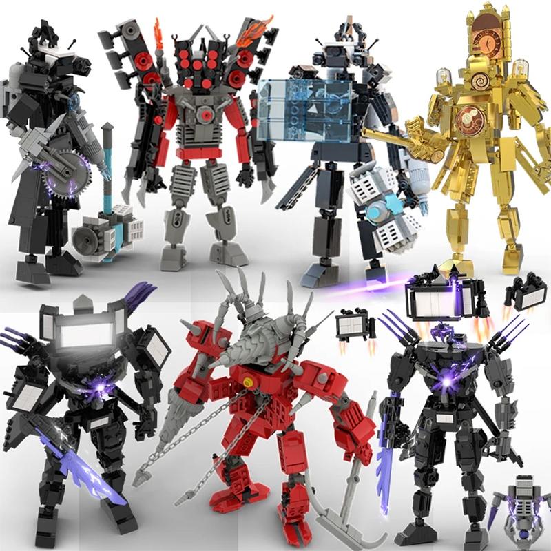 Vânzare de lichidare Toalete Skibidii Blocuri de construit Jucării Titan Clock King TV Man Figurine Cărămizi pentru Copil Idei de Paște Cadou Vânzare en-gros