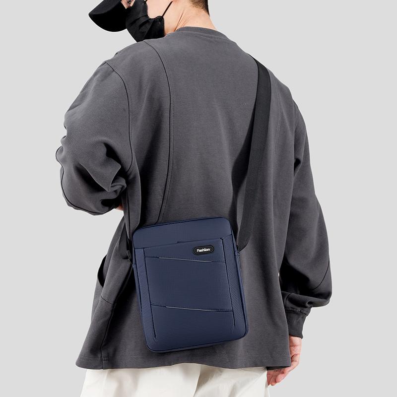 Herren Multifunktionale Umhängetasche Wasserabweisende Aktentasche Strapazierfähiges Oxford-Gewebe Business-Tote mit mehreren Fächern