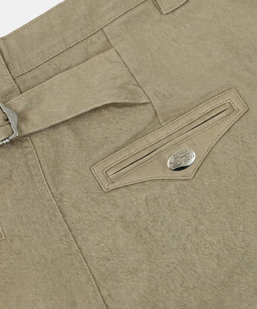 BADBLOOD Mystic Formal Curved Chino Pants - Beige